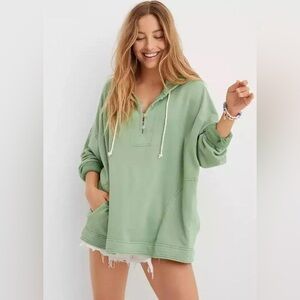 Aerie Beach Weekend Hoodie •army green•